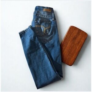 YMI Women Medium W Distressed High Rise Skinny Jeans Multi Button Fly Size 7/8